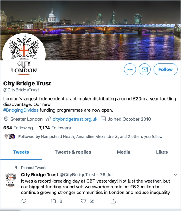 City Bridge Trust funds the French Protestant Church of London